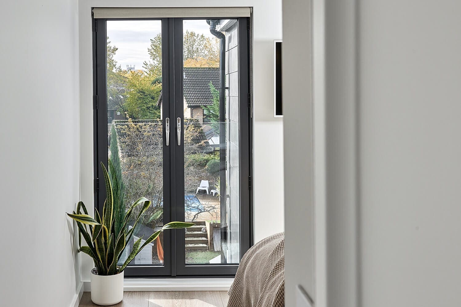 stunning view of juliet balcony in walton-on-thames loft conversion