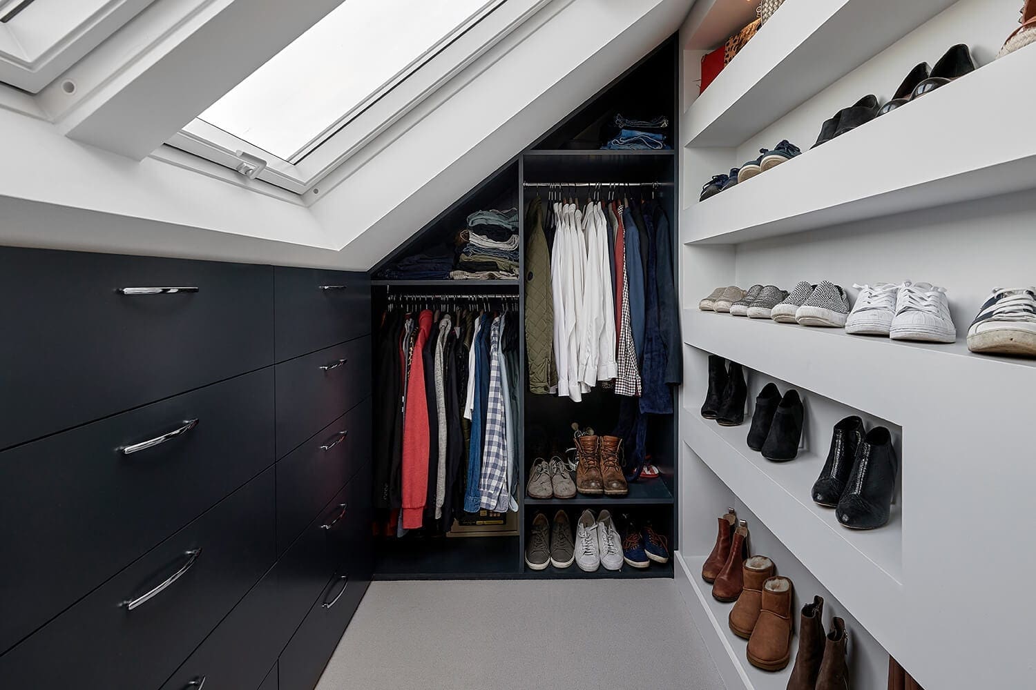 62 Stuart-Road 6 small hip and gable rear loft conversion with a walk-in wardrobe and storage shelf