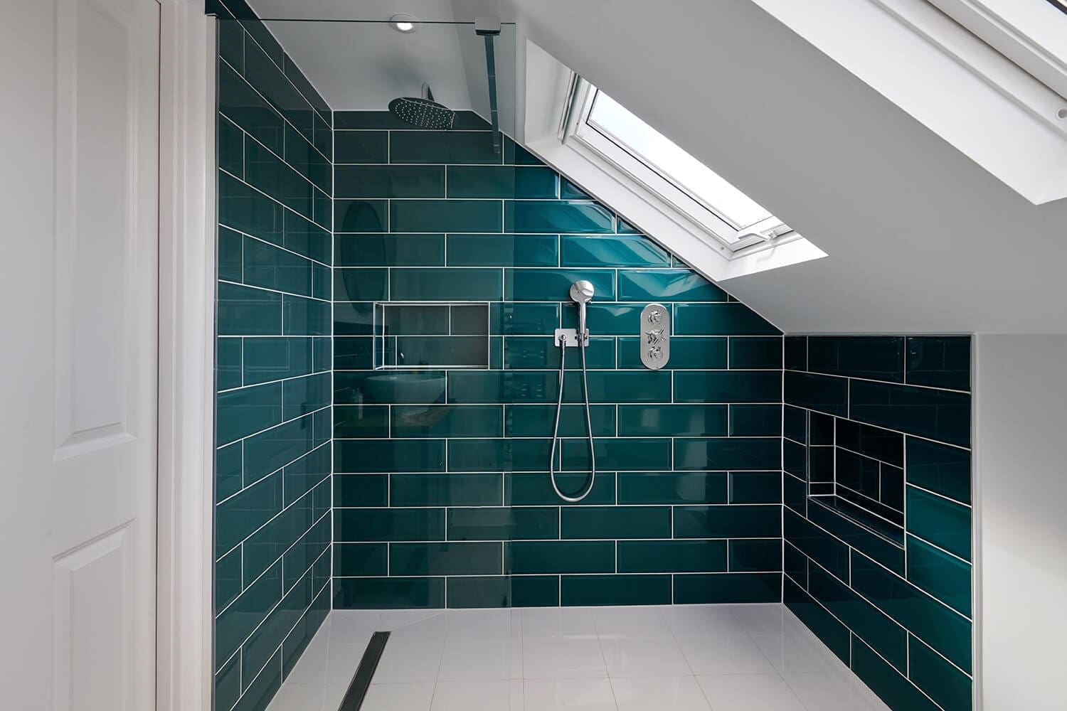 rear dormer loft conversion with luxury bathroom interior