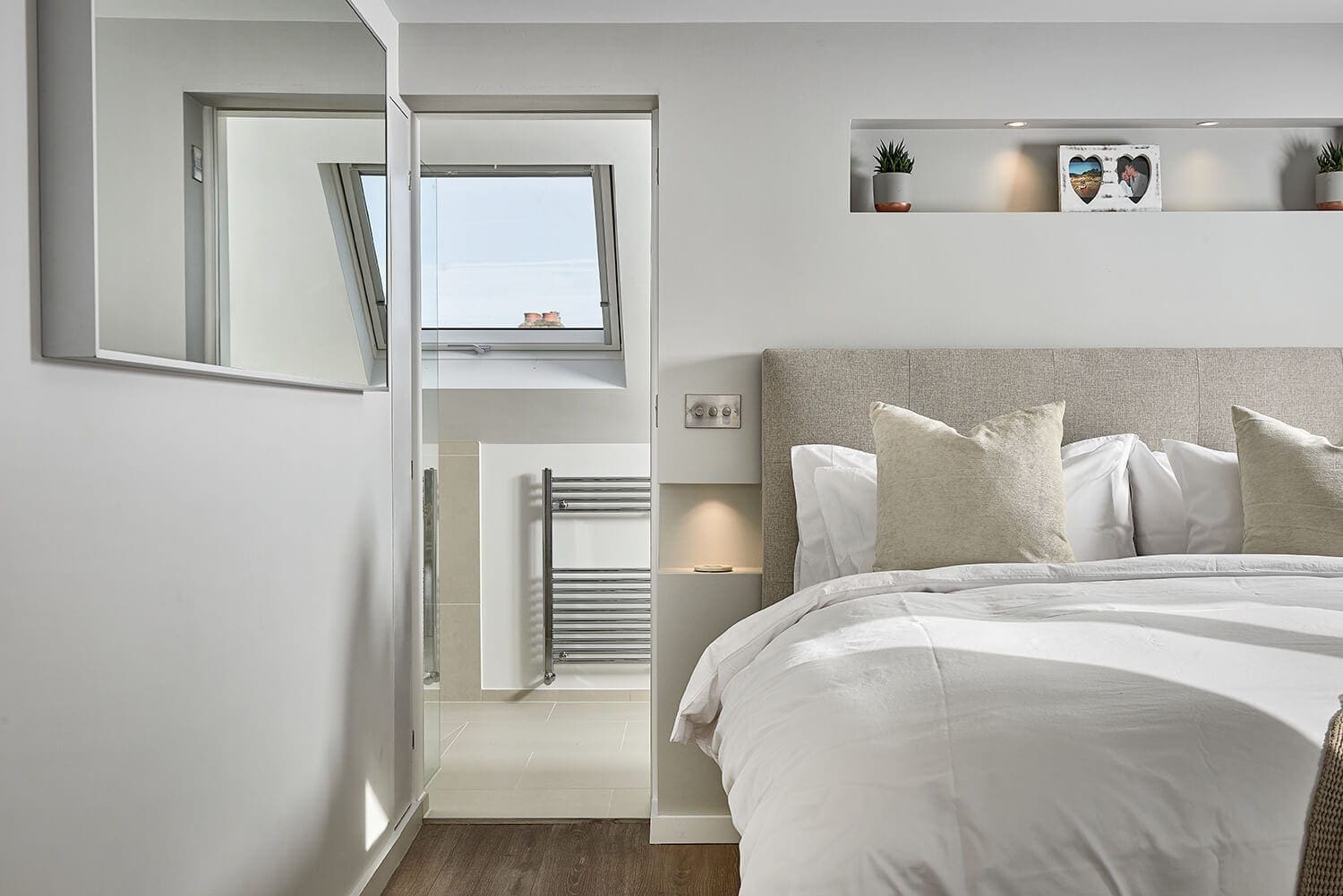 luxury loft conversion in walton-on-thames with bright interior and spacious bedroom loft space