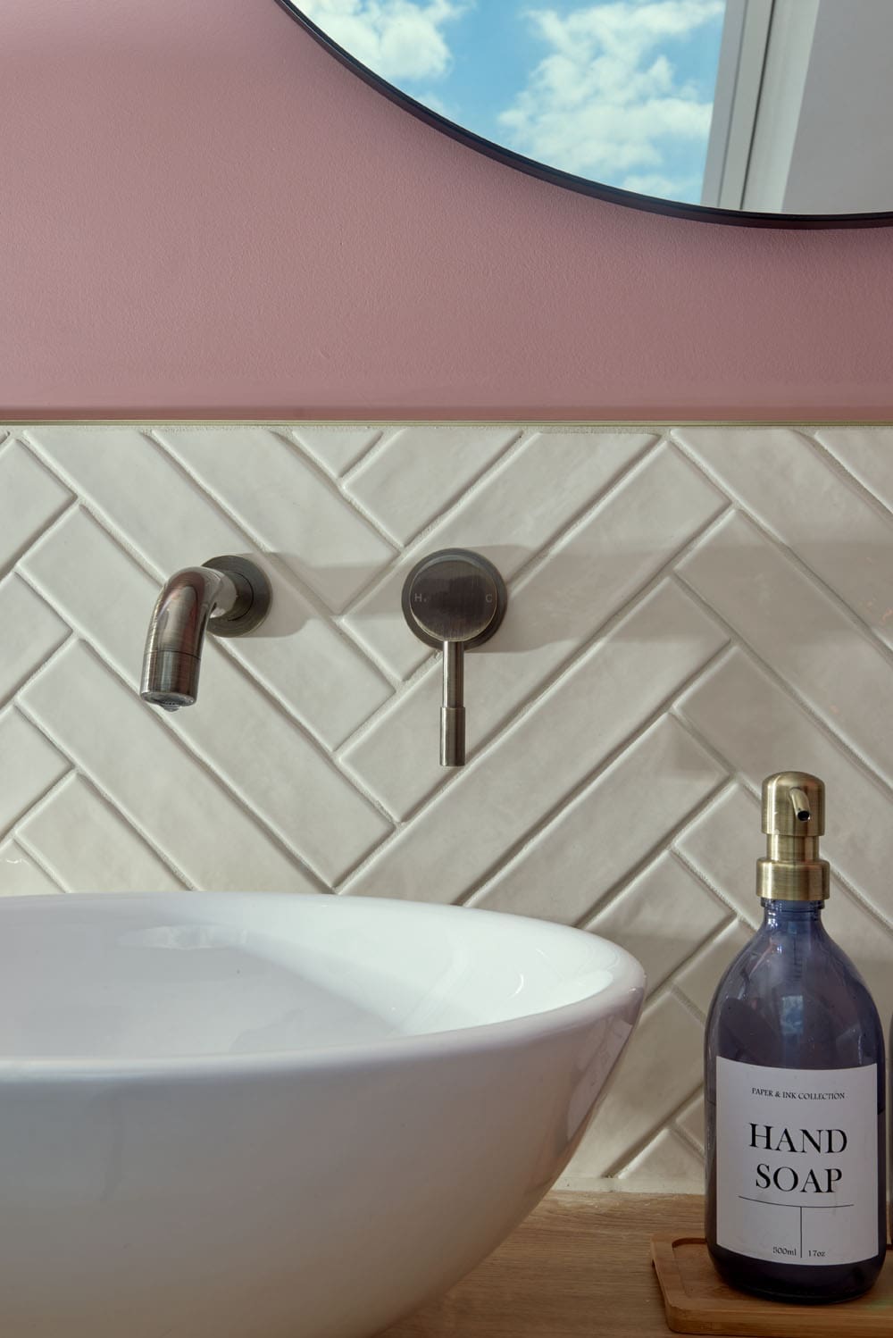 close up of sink from loft conversion bathroom