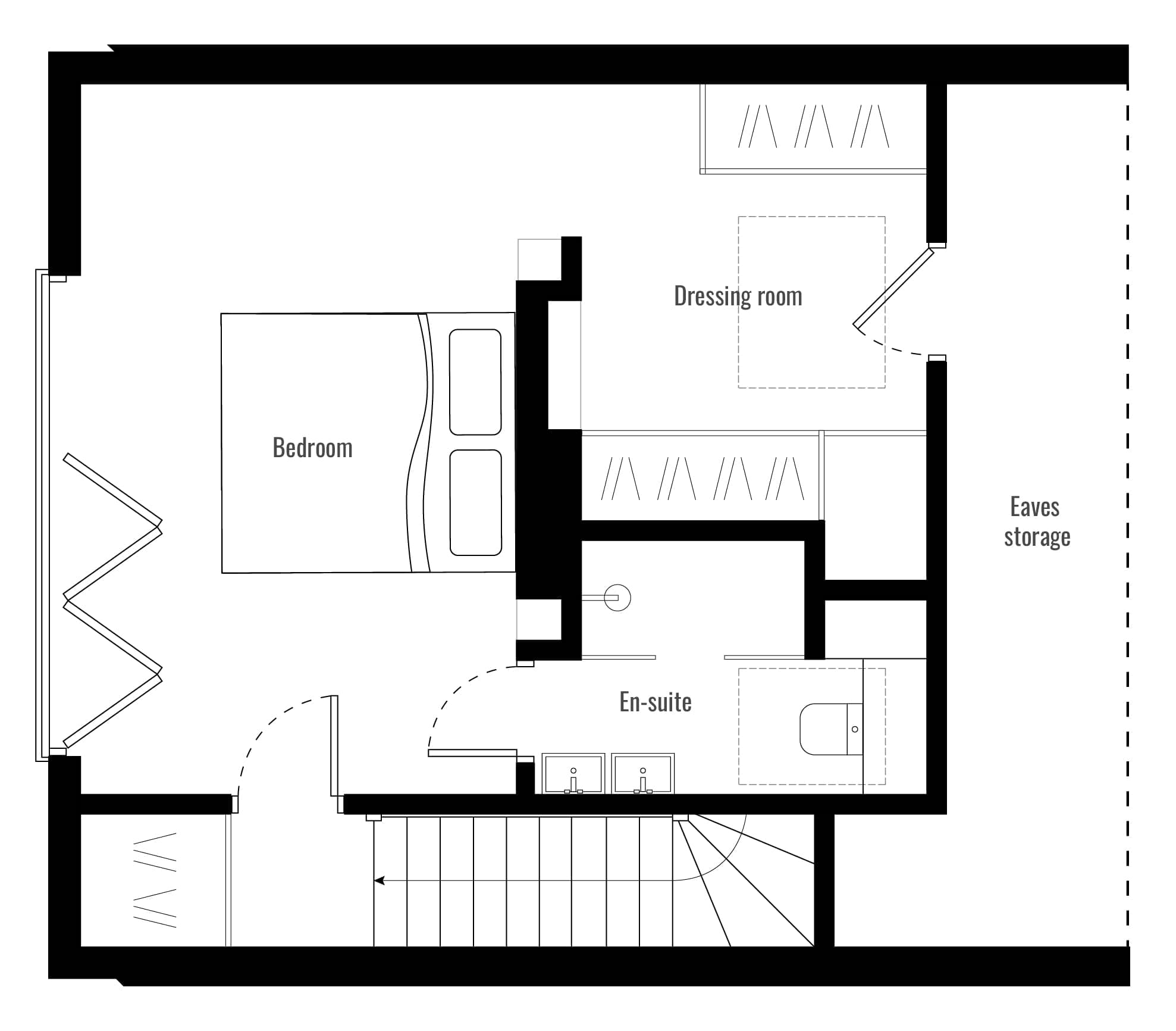 hip to gable loft conversion floor plan